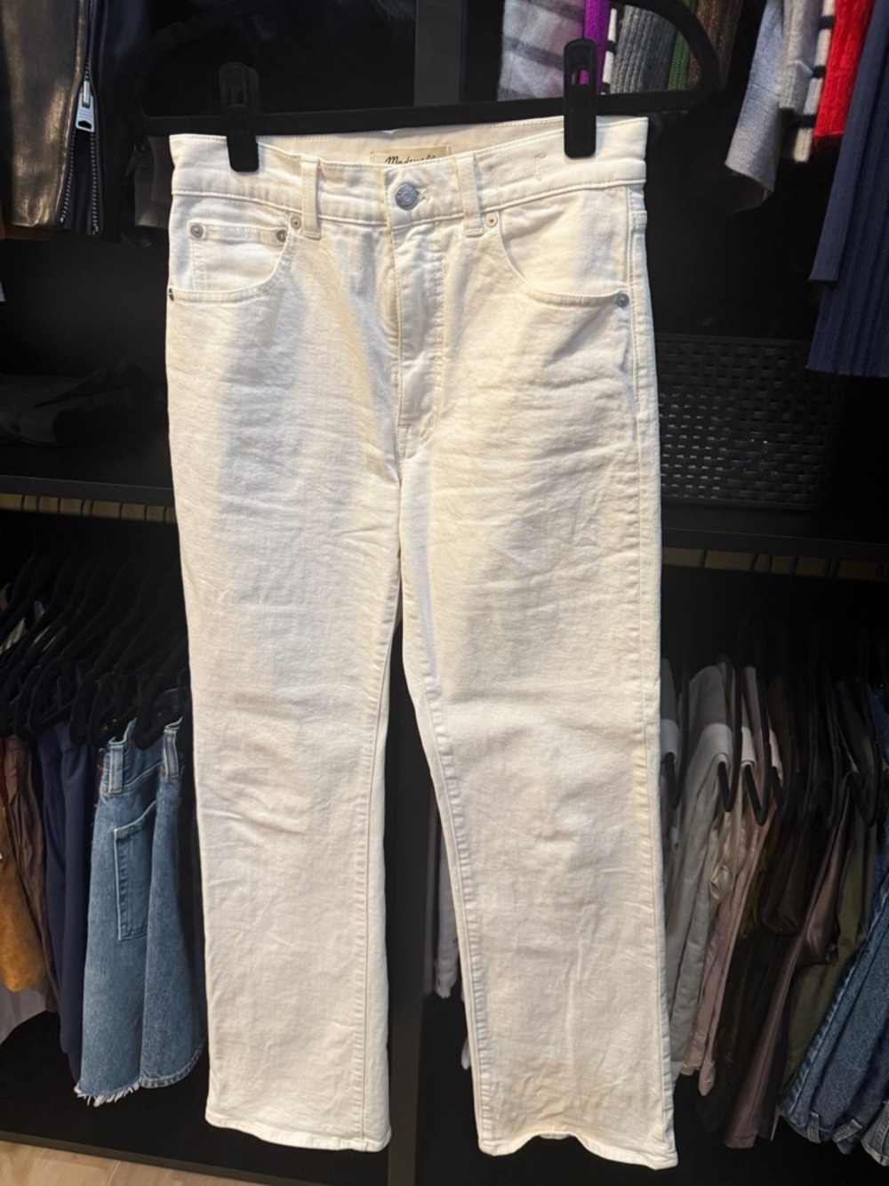 Madewell Men's Off-White Straight Jeans